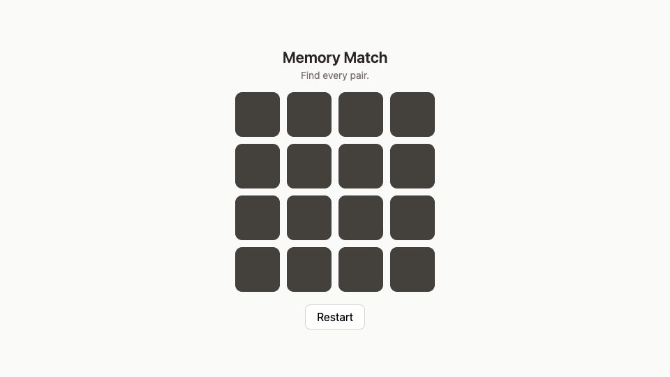 Memory Match game artwork